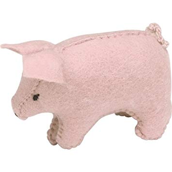 Felt Pig, Large (7cm) By Gluckskafer