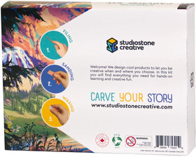 Bear Studiostone Creative Soapstone Sculpture Carving DIY Arts and Crafts Kit for Kids Adults