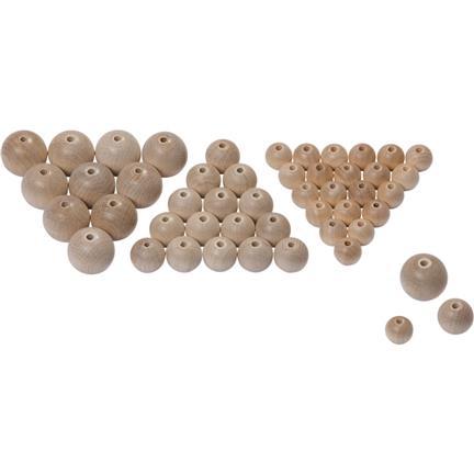 Wooden beads unlacquered