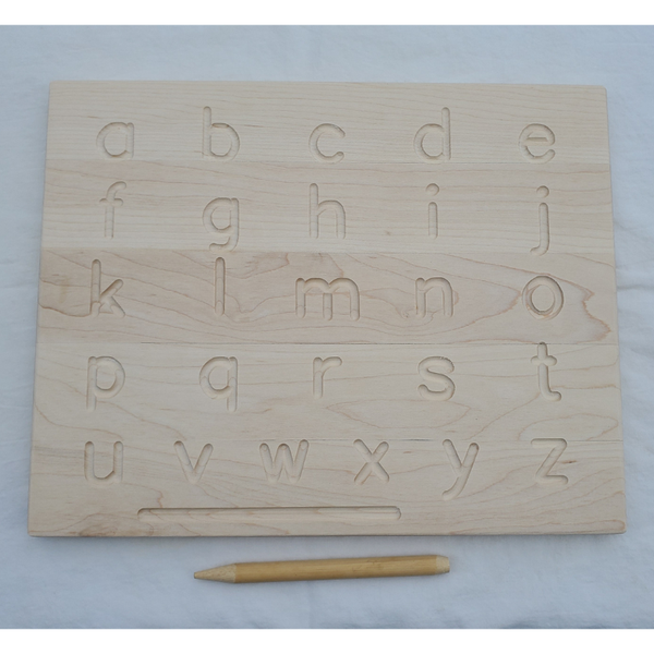 wooden, alphabet tracing board, montessori