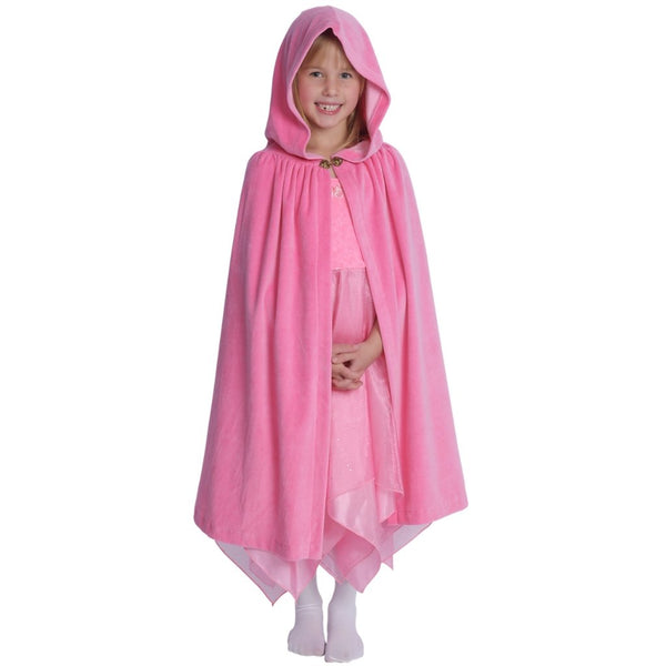Storybook Cotton Velour Cape Pink