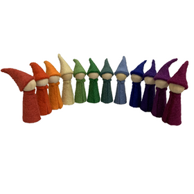 Goethe Gnomes 12pcs Felted Wool By Papoose Toys by Colours of Australia.