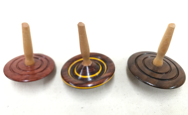 Handmade Wooden Spinning Tops by Baldwin Toys